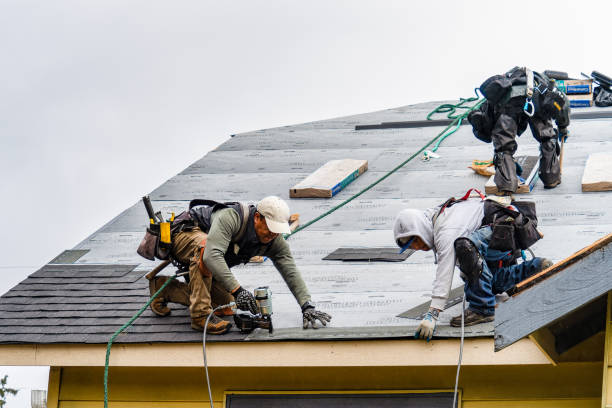 Professional Roof Installation technician working in Riverside, ID